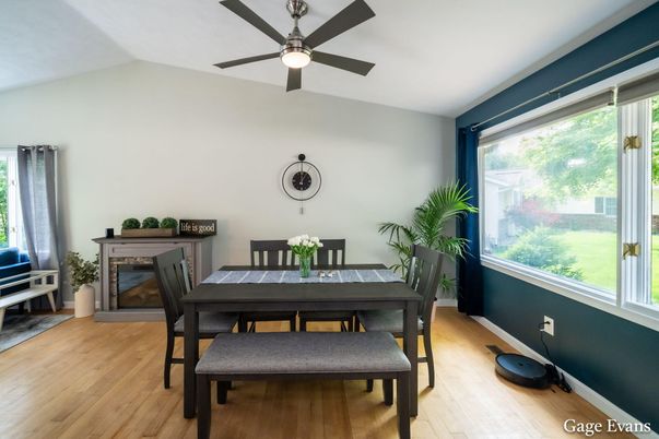 Dining room, Interior, Wood Texture Flooring