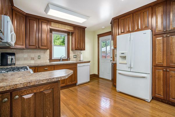 Interior, Kitchen, Wood Texture Flooring