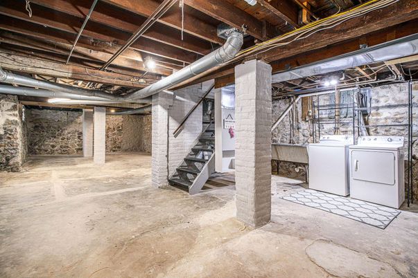 Interior, Stone Walls, Washer