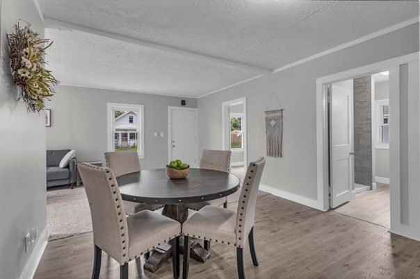 Dining room, Interior, Wood Texture Flooring