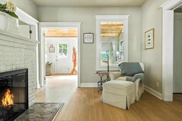 Fireplace, Interior, Wood Texture Flooring