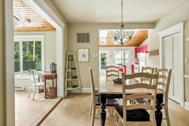 Chandelier, Dining room, Interior, Pendant Lights, Wood Texture Flooring