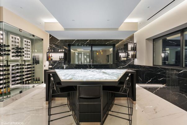 Interior, Marble, Marble Walls, Recessed Lighting, Wine Storage