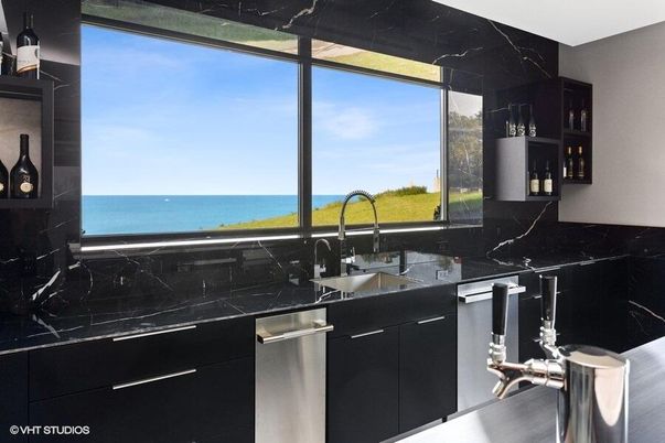 Interior, Kitchen, Marble Walls, Water