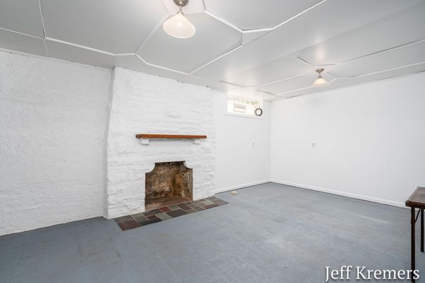Empty room, Fireplace, Interior, Pendant Lights