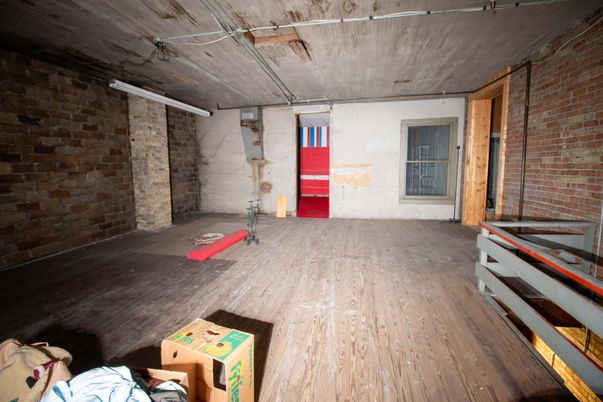 Fitness Equipment, Interior, Stone Walls, Wood Texture Flooring