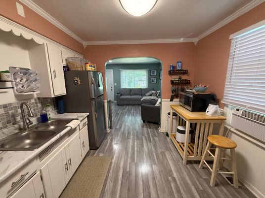 Interior, Kitchen, Living room, Wood Texture Flooring