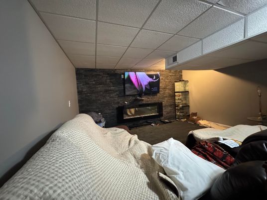 Bedroom, Fireplace, Interior, Stone Walls