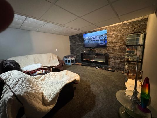 Fireplace, Interior, Stone Walls