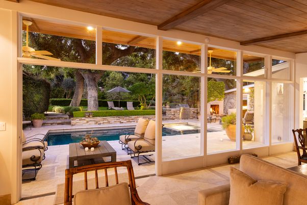Interior, Pool, Sun Room, Wooden Ceilings