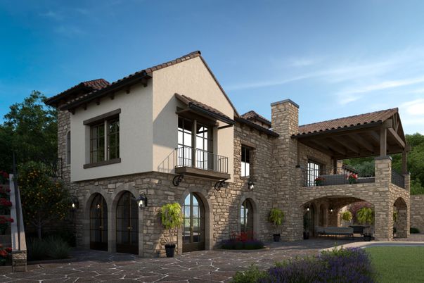 Backyard, Exterior, Facade, Mediterranean