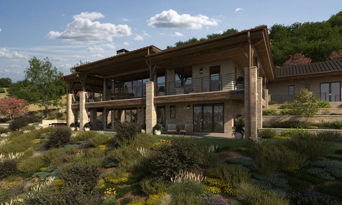 Backyard, Exterior, Facade, Modern