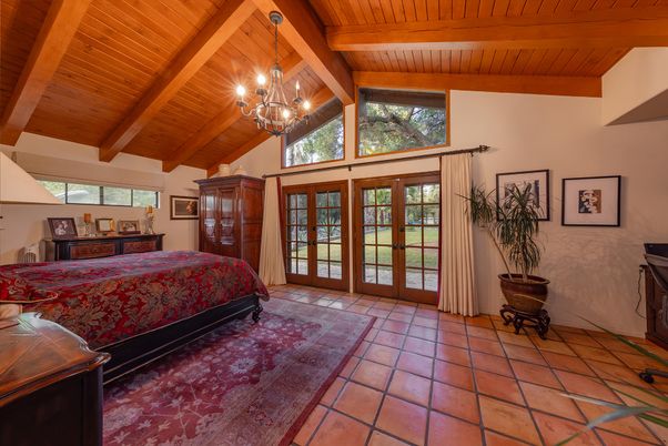 Bedroom, Chandelier, Interior, Wooden Beams, Wooden Ceilings