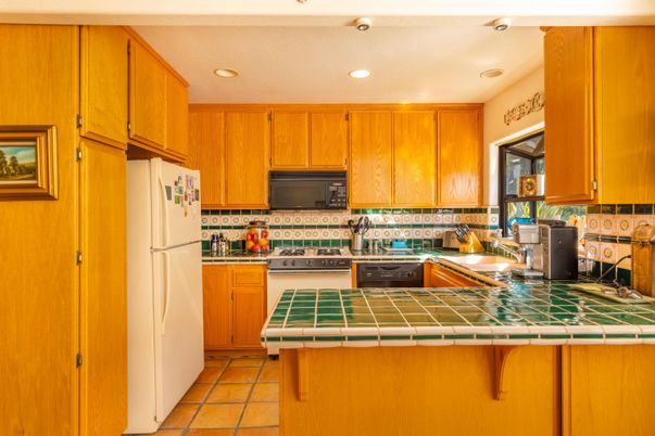 Interior, Kitchen, Recessed Lighting, Tile Countertops