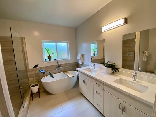Bathroom, Dual Sink Vanities, Free Standing Baths, Interior