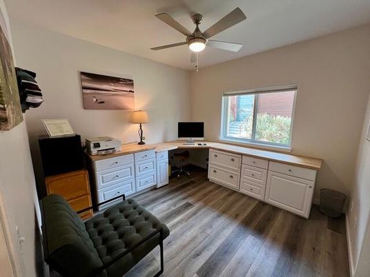 Home Office, Interior, Wood Texture Flooring