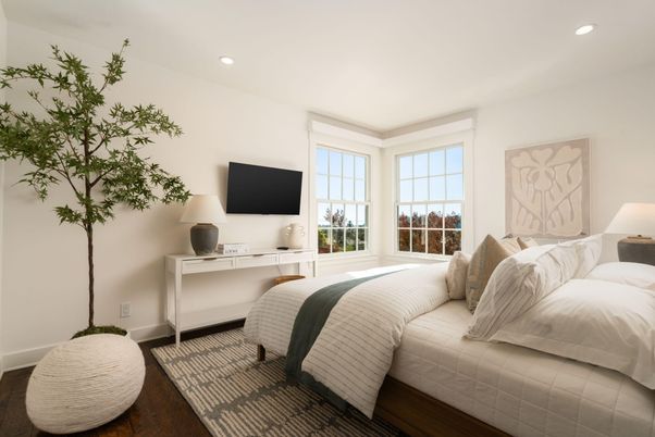 Bedroom, Home Office, Interior, Recessed Lighting, Wood Texture Flooring