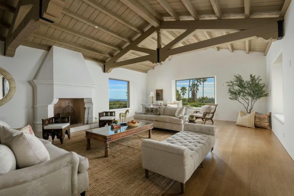 Dining room, Fireplace, Interior, Living room, Wooden Beams, Wooden Ceilings, Wood Texture Flooring