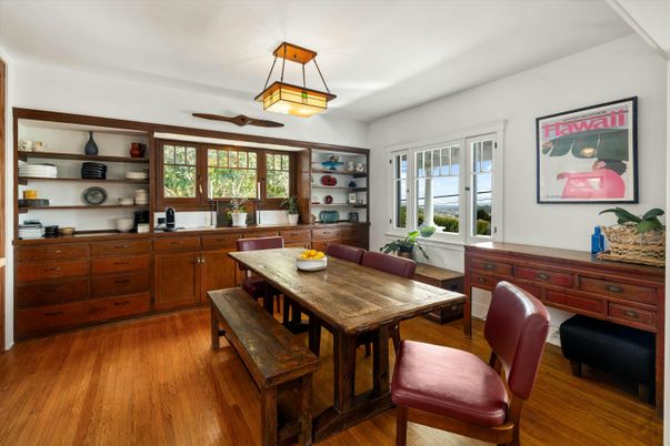 Dining room, Interior, Wood Texture Flooring