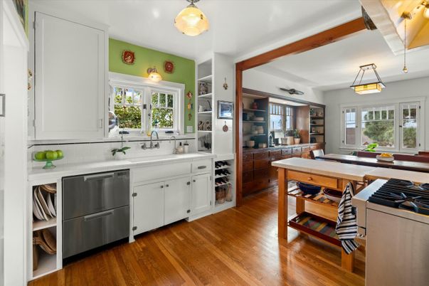 Interior, Kitchen, Wood Texture Flooring