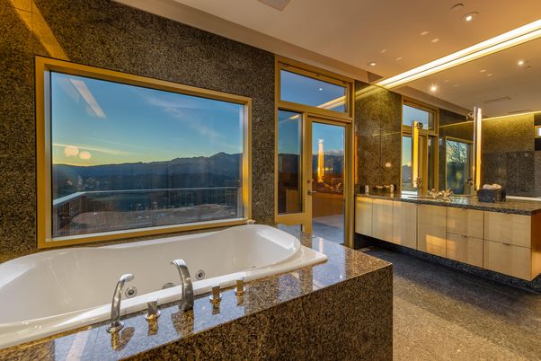 Bathroom, Dual Sink Vanities, Free Standing Baths, Interior, Recessed Lighting