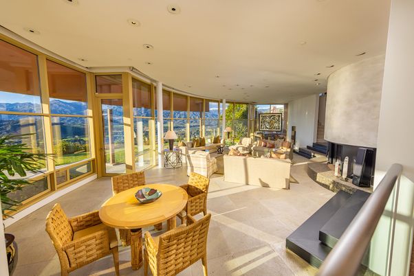 Dining room, Fireplace, Interior, Living room, Recessed Lighting