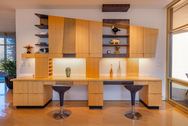 Home Office, Interior, Wood Texture Flooring