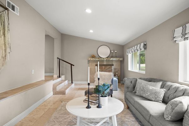 Interior, Living room, Recessed Lighting