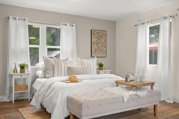 Bedroom, Interior, Wood Texture Flooring