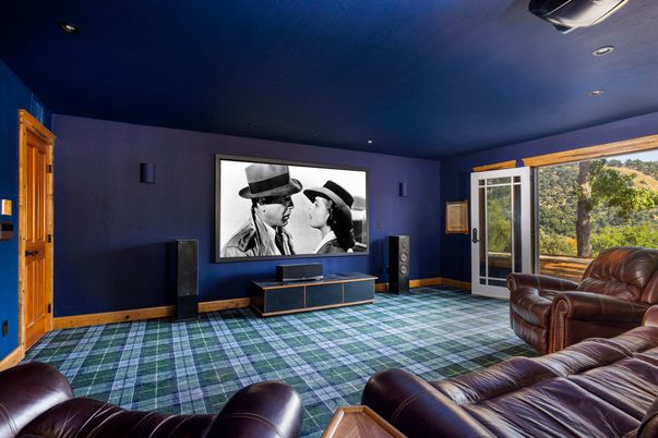 Home Theatre Room, Interior, Projection Screen, Recessed Lighting, Theatre Room