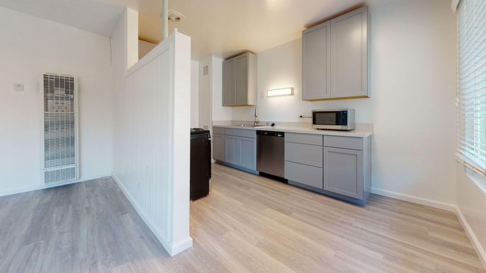 Interior, Kitchen, Wood Texture Flooring