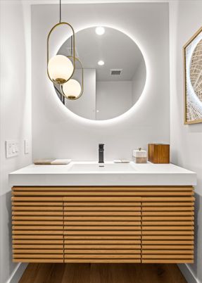 Bathroom, Dual Sink Vanities, Interior, Recessed Lighting