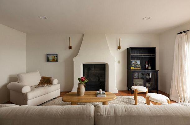 Fireplace, Interior, Living room, Recessed Lighting