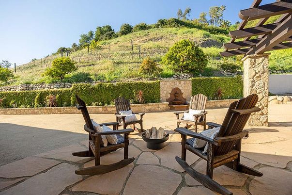 Backyard, Exterior, Fireplace