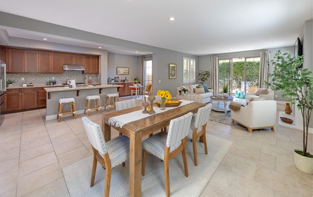 Dining room, Interior, Kitchen, Living room, Recessed Lighting