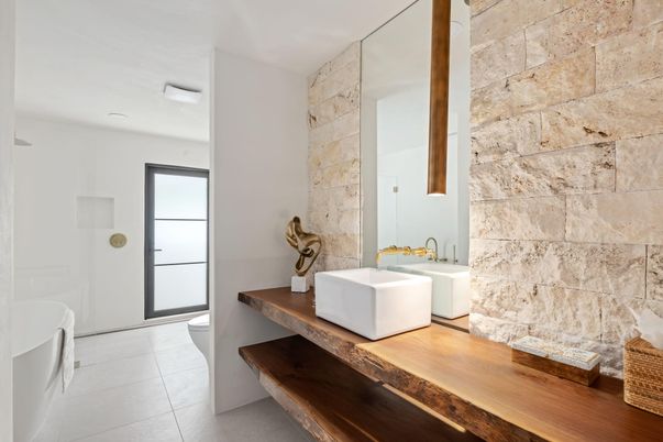 Bathroom, Interior, Stone Walls