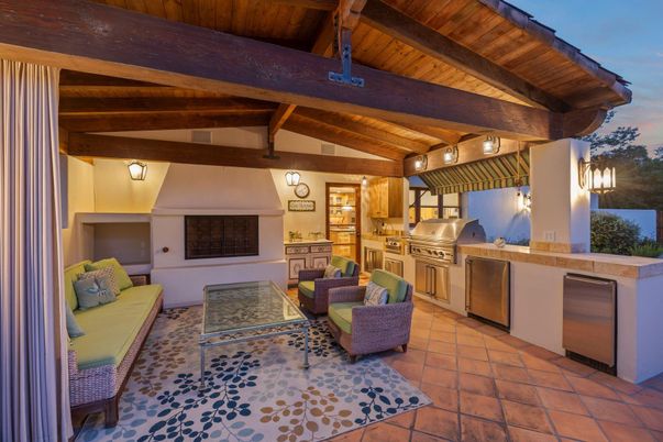 Exterior, Fireplace, Wooden Beams