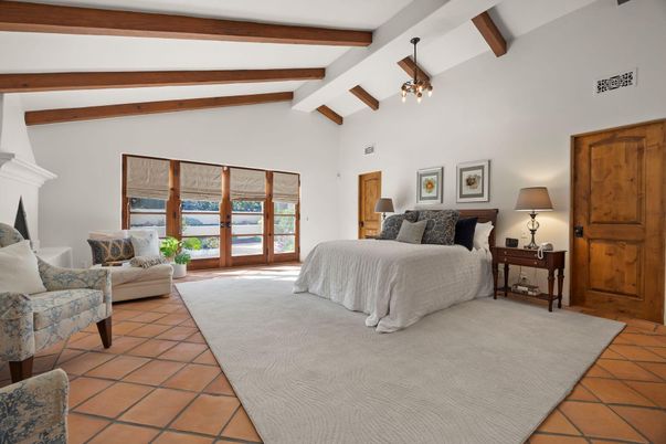 Bedroom, Fireplace, Interior, Wooden Beams