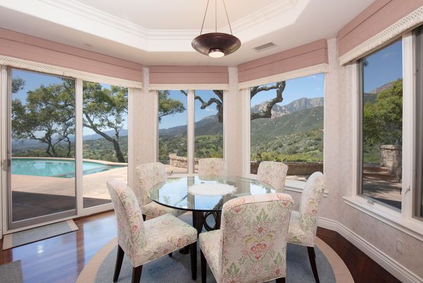 Dining room, Interior, Sun Room, Wood Texture Flooring