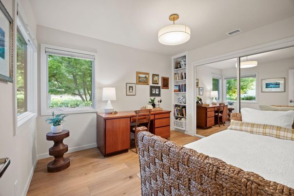 Bedroom, Home Office, Interior, Wood Texture Flooring