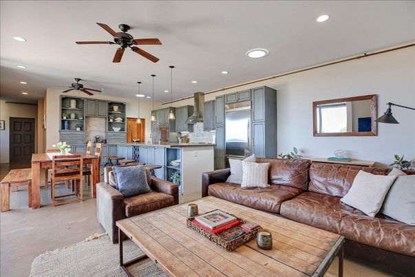 Dining room, Interior, Kitchen, Living room, Pendant Lights, Recessed Lighting, Stainless Steel Appliances