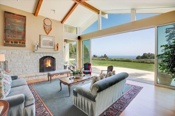 Fireplace, Interior, Living room, Water, Wooden Beams, Wood Texture Flooring