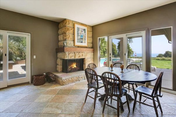 Dining room, Fireplace, Interior, Water