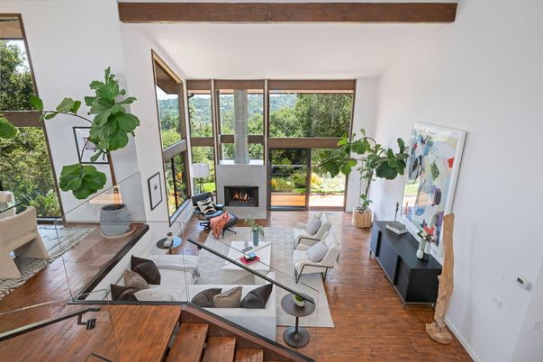 Fireplace, Interior, Living room, Wooden Beams, Wood Texture Flooring