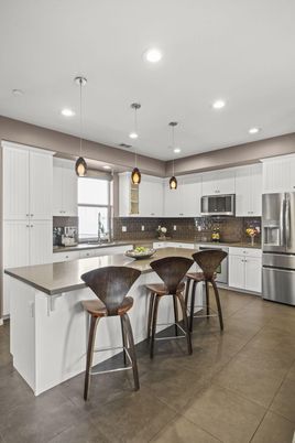 Interior, Kitchen, Pendant Lights, Recessed Lighting, Stainless Steel Appliances