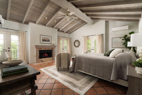 Bedroom, Fireplace, Interior, Wooden Beams, Wooden Ceilings