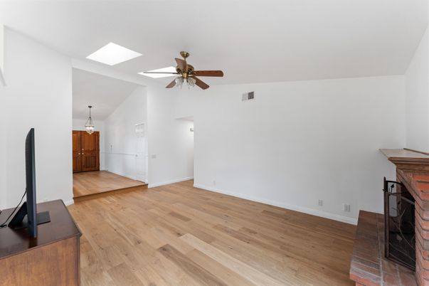 Empty room, Fireplace, Interior, Wood Texture Flooring