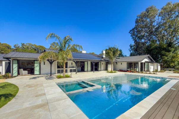Exterior, Pool, Solar Panels