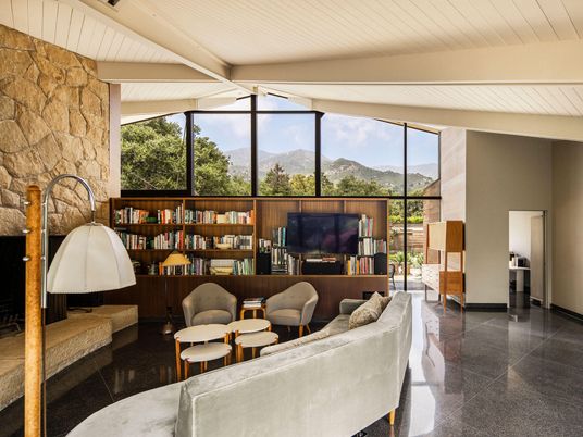 Interior, Living room, Stone Walls