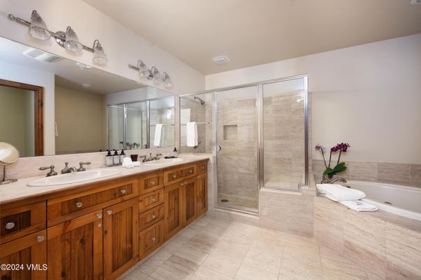 Bathroom, Dual Sink Vanities, Glass Shower, Interior